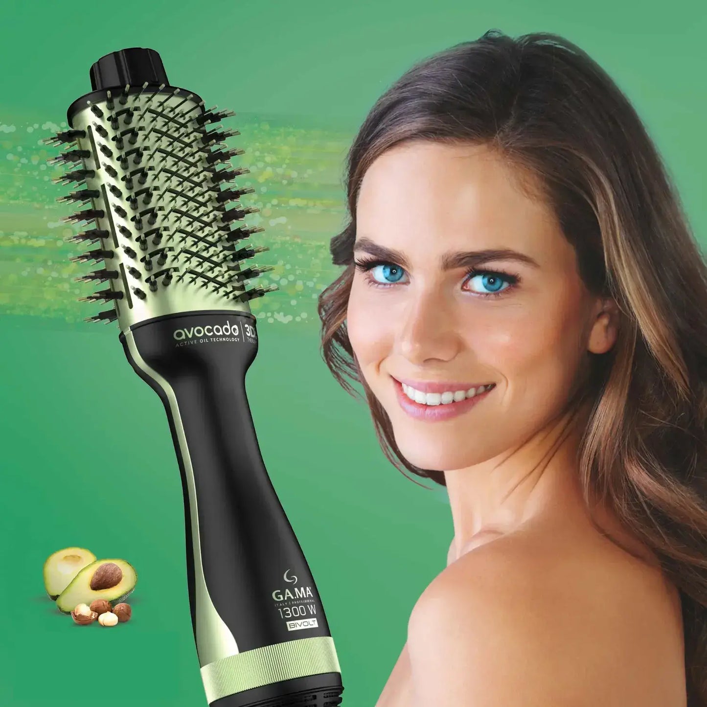 Cepillo Secador de Aguacate para Cabello